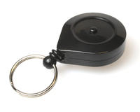 Black ID Badge Reels with Ratchet & Key Ring (Pack of 50) Black Card Reel With Key Ring/Ratchet - Pack of 50