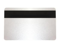 Silver 760 Micron Cards with 2750oe Hi-Co Magnetic Stripe, Coloured Core - Pack of 100